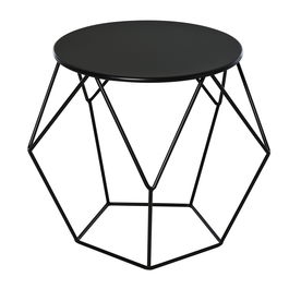 HomCom masuta geometrica, otel 54x54x44cm, negru | AOSOM RO