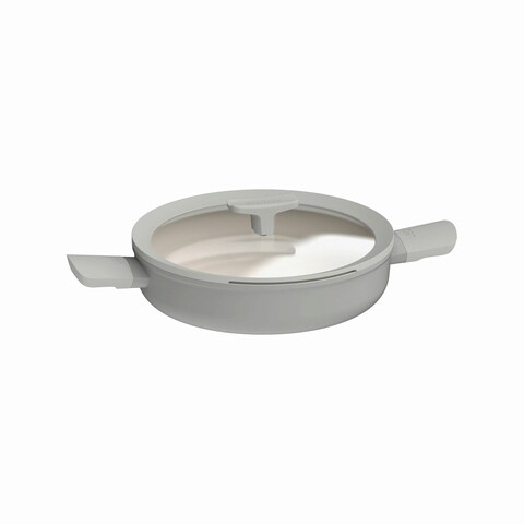 Tigaie cu capac si 2 manere BergHOFF, Leo Balance Moonmist , Ø26 cm, 2.9 L, aluminiu reciclat, strat antiaderent