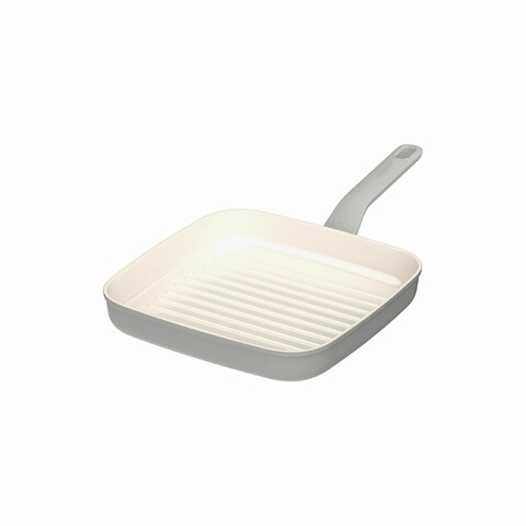 Tigaie grill BergHOFF, Leo Balance Moonmist , 24 x 24 cm, 1.8 L, aluminiu reciclat, strat antiaderent