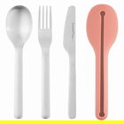 Set tacamuri pentru calatorie 4 piese BergHOFF, Leo, inox/silicon, roz