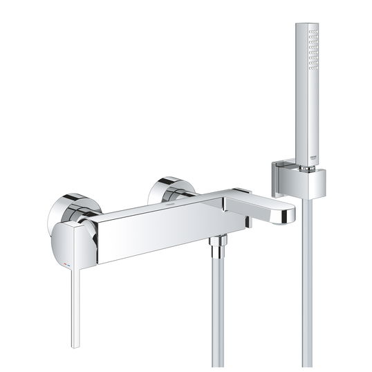 Baterie cada Grohe Plus cu set de dus cu agatatoare crom