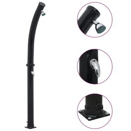 Dus solar de exterior, Tipo Negru, L15,5xl15,5xH214 cm