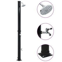 Dus solar de exterior, Sisi Negru, L15,5xl15,5xH220 cm