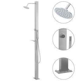 Dus de exterior din otel inoxidabil, Sisi Outdoor Straight Aluminiu, L10xl6,5xH210 cm