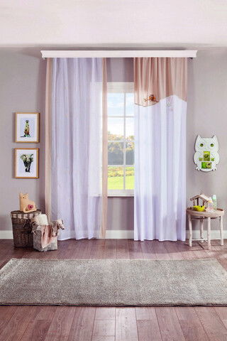 Perdea, Natura Baby Curtain (140x260 Cm), Çilek, Poliester