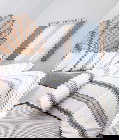 Lenjerie de pat dubla King (cearceaf cu elastic) 4 piese, Viento, Elliott, 50% Bumbac/50% Poliester