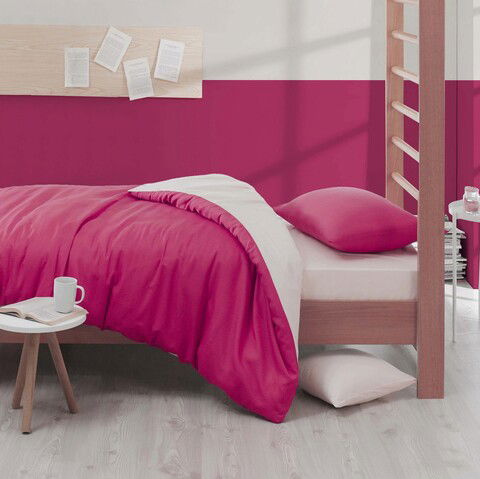 Lenjerie de pat pentru o persoana, Mix, EnLora Home, 65% Bumbac/35% Poliester
