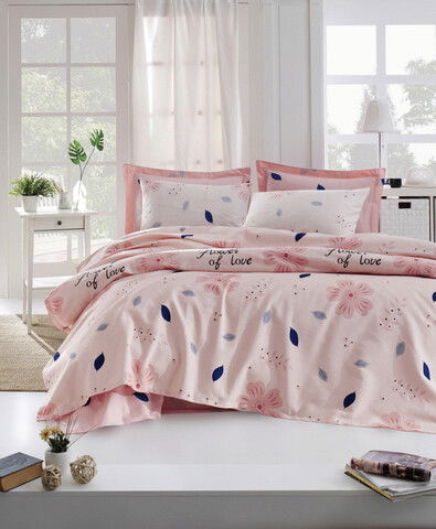 Cuvertura matlasata dubla, FlowerOfLove, EnLora Home, Bumbac