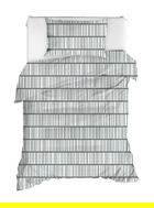 Set lenjerie de pat pentru o persoana 2 piese, Vektör v2, EnLora Home, Bumbac Ranforce