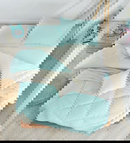 Lenjerie de pat dubla, Mix, EnLora Home, 65% Bumbac/35% Poliester