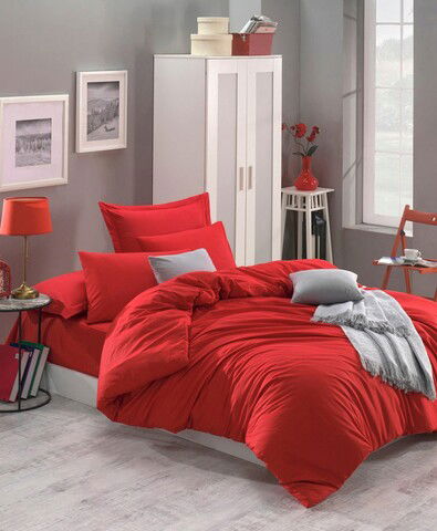 Set cuvertura dubla 3 piese, Fresh Color, EnLora Home, Bumbac Ranforce