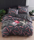 Set cuvertura dubla 3 piese, Magnolia, EnLora Home, Bumbac Ranforce