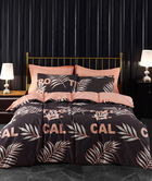 Set cuvertura dubla 3 piese, Tropical, EnLora Home, Bumbac Ranforce