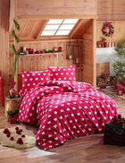 Set lenjerie de pat pentru o persoana 2 piese, Chole, EnLora Home, Bumbac Ranforce