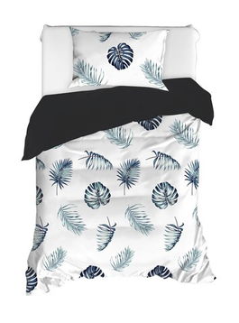 Set lenjerie de pat pentru o persoana 2 piese, Dominik, EnLora Home, Bumbac Ranforce