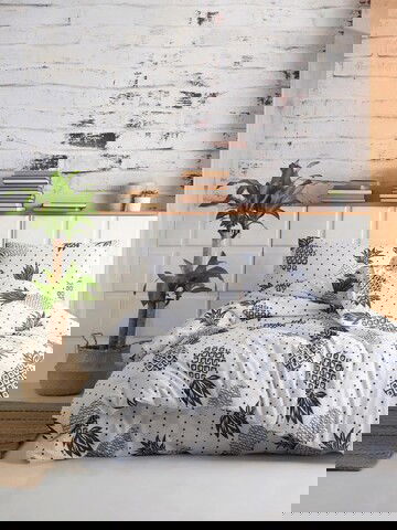 Lenjerie de pat pentru o persoana, Night, EnLora Home, Bumbac Ranforce