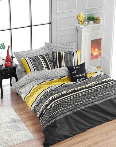 Set cuvertura dubla 3 piese, Formas, EnLora Home, Bumbac Ranforce