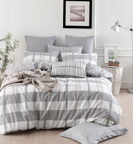 Set cuvertura dubla 3 piese, MyHome, EnLora Home, Bumbac Ranforce