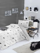 Lenjerie de pat pentru o persoana, Eveline, EnLora Home, Bumbac Ranforce
