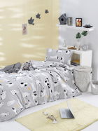 Lenjerie de pat pentru o persoana, Liana, EnLora Home, Bumbac Ranforce