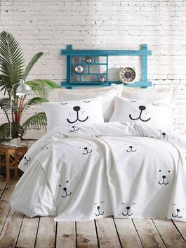 Set cuvertura pique dubla, Eles, EnLora Home, Bumbac