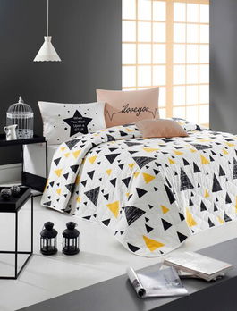 Set cuvertura dubla 3 piese, İlove, EnLora Home, Bumbac Ranforce