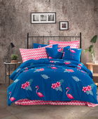 Lenjerie de pat dubla, Flemenco, EnLora Home, Bumbac Ranforce