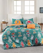 Lenjerie de pat dubla, Robotte, EnLora Home, Bumbac Ranforce