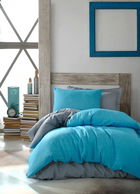 Lenjerie de pat pentru o persoana, Maxi Color, Eponj Home, 65% Bumbac/35% Poliester