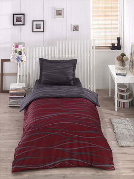Lenjerie de pat pentru o persoana, Verda, Eponj Home, 65% Bumbac/35% Poliester
