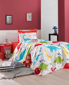 Set cuvertura pique Single, Dinazorus, Eponj Home, Bumbac
