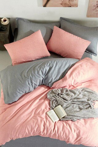 Lenjerie de pat dubla, Maxi Color, Eponj Home, 65% Bumbac/35% Poliester
