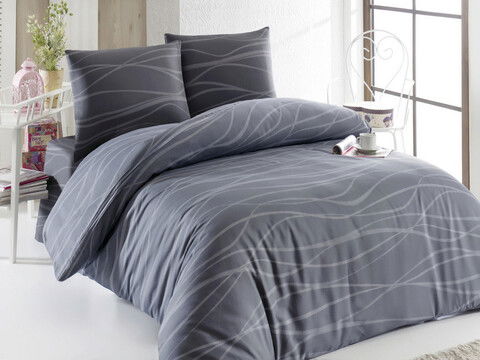 Lenjerie de pat dubla, Verda, Eponj Home, 65% Bumbac/35% Poliester
