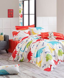 Set cuvertura pique dubla, Dinazorus, Eponj Home, Bumbac