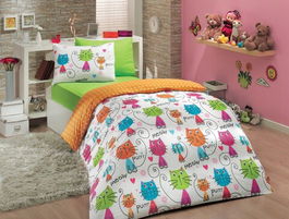 Lenjerie de pat pentru o persoana, Meow, Hobby, Bumbac Poplin