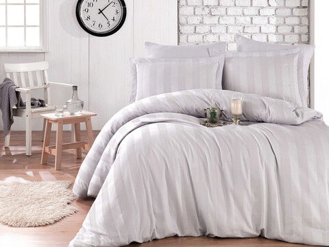 Lenjerie de pat dubla Exclusive Satin 6 piese, Wafel, Hobby, Bumbac Satinat