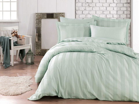 Lenjerie de pat dubla Exclusive Satin 6 piese, Wafel, Hobby, Bumbac Satinat