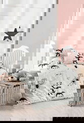 Lenjerie de pat pentru copii, Panda, Life Style, Bumbac Ranforce