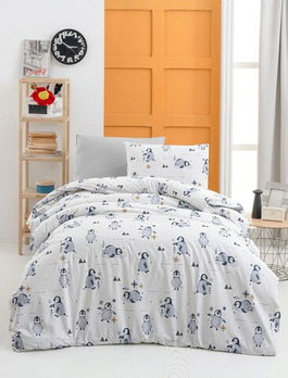 Lenjerie de pat pentru o persoana, Happy Young, Life Style, Bumbac Ranforce