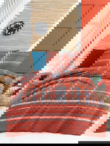 Lenjerie de pat pentru o persoana, Plaid Young, Life Style, Bumbac Ranforce