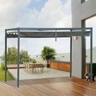 Outsunny Foisor Pergola cu Panza Glisanta pentru Exterior, 298 x 213 x 222 cm