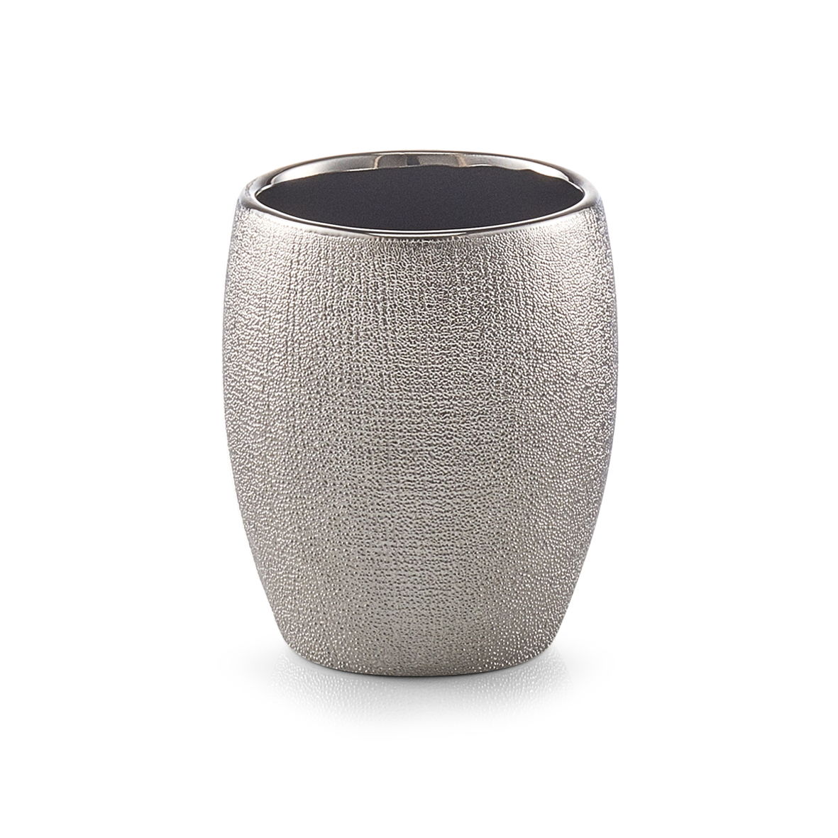 Pahar pentru periuta din ceramica, Glitter Silver, Ø 8,1xH9,8 cm