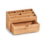 Organizator pentru accesorii de birou, Bamboo, 7 compartimente, l25,4xA12,5xH15 cm