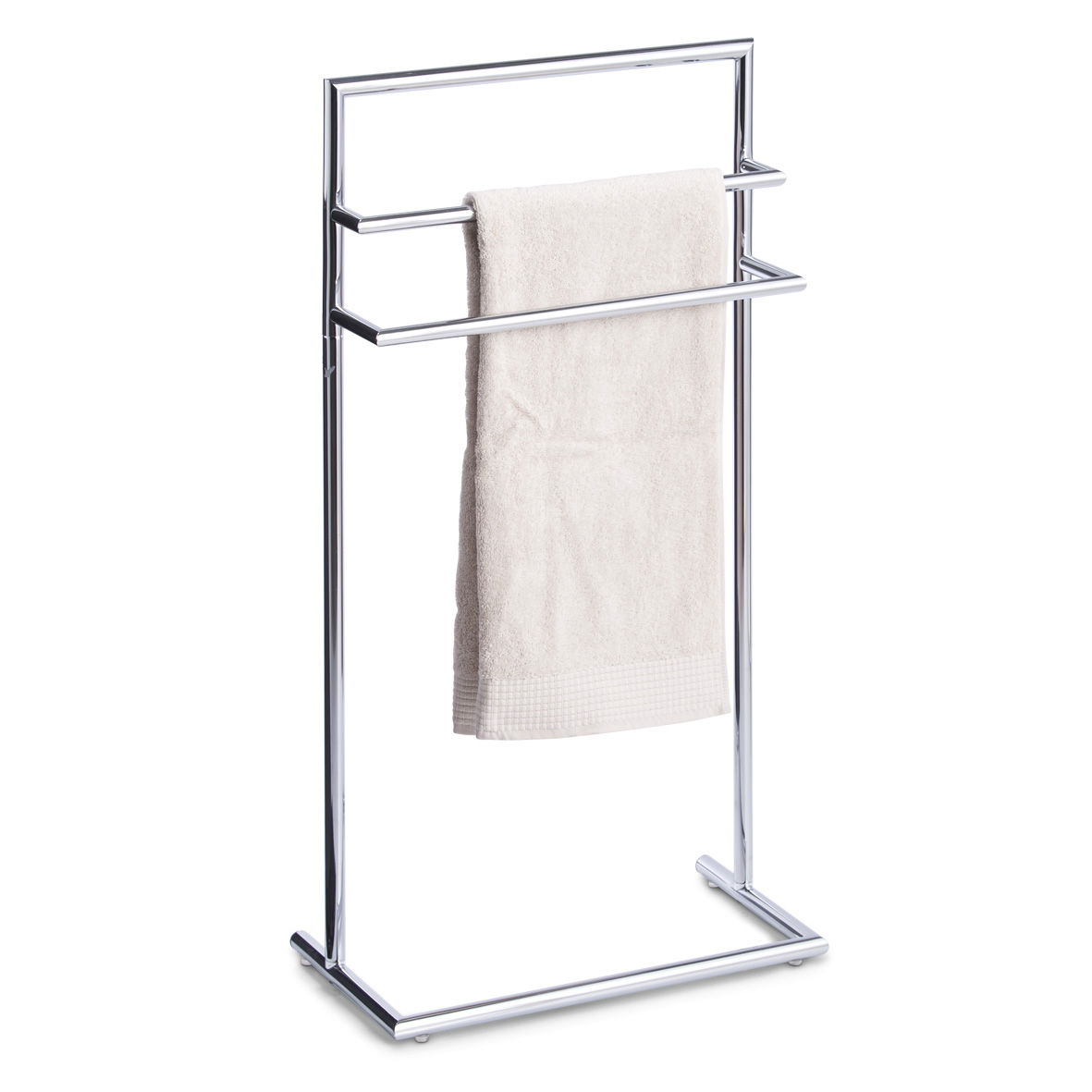Suport pentru prosoape de baie, Metal Cromat, l43,5xA23xH83 cm