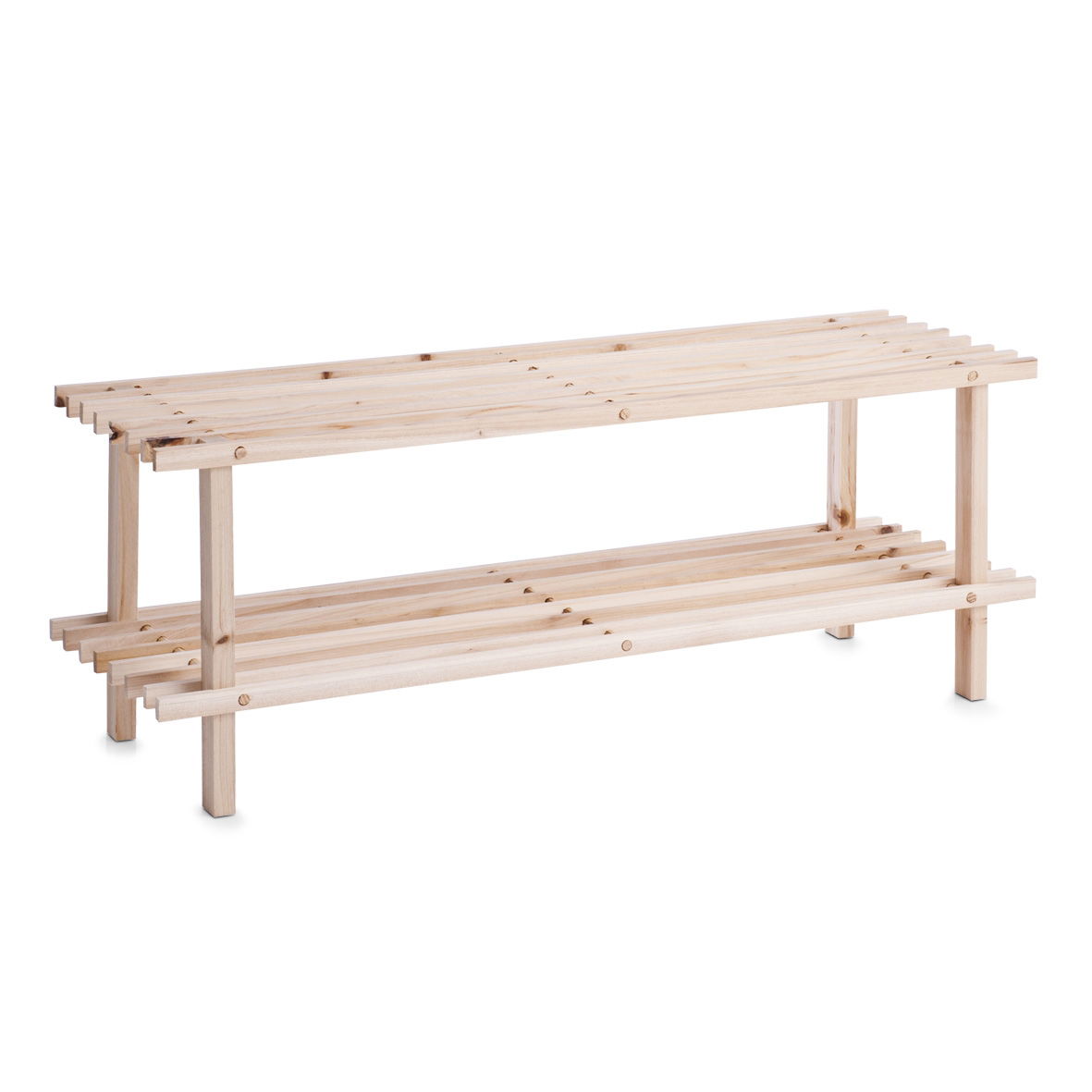 Suport pentru incaltaminte, din lemn, Natural Wood, l80xA26xH29,5 cm