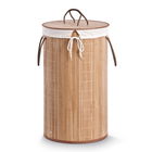 Cos pentru rufe cu capac Cotton, Natural Bamboo, Ø 35xH60 cm