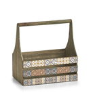 Cutie pentru depozitare din lemn Mosaic Tall Multicolor, L31xl19xH32 cm
