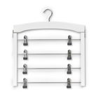 Umeras multiplu din metal si lemn pentru fuste, cu cleme metalice, Belt Alb, l39xH43 cm