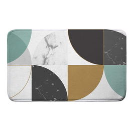 Covoras pentru baie antiderapant, din microfibra, Geomarbre Multicolor, 45 x 75 cm