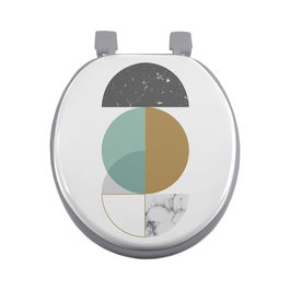 Capac toaleta din MDF, Geomarbre Multicolor, l37xA41 cm